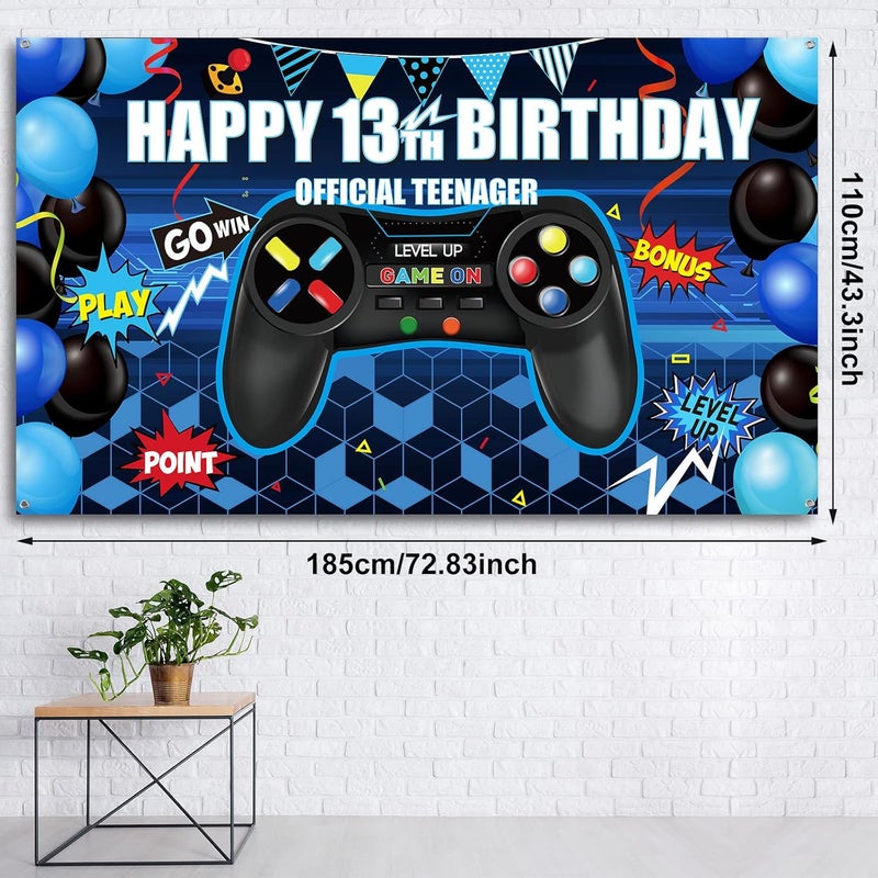 BPA Happy 13th Birthday Video Game Backdrop Banner - Image 2