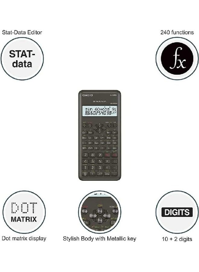 كاسيو 2nd Edition Scientific Calculator Black - Image 2