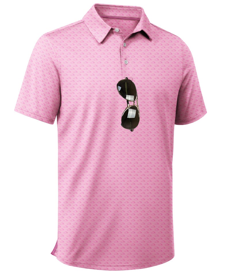 ZITY Men's Golf Shirts Short Sleeve Moisture Wicking Performance Print Patterns Casual Collared Golf Polo Shirt for Men - Image 1
