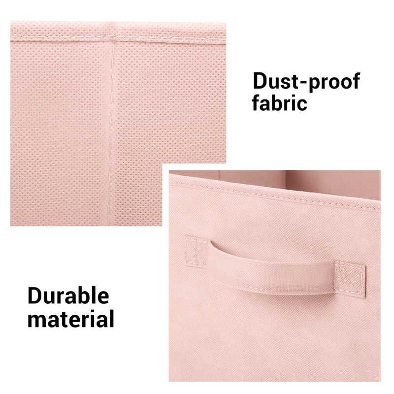 MaidMAX Fabric Storage Bins 10.5Ã—10.5Ã—11, Foldable Cloth Cube Storage Bins for Home Bedroom Closet Drawers Organizer, Pink, Set of 6 - Image 5