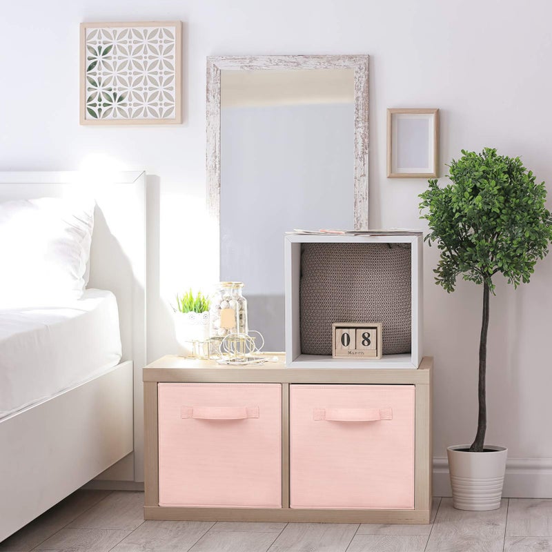 MaidMAX Fabric Storage Bins 10.5Ã—10.5Ã—11, Foldable Cloth Cube Storage Bins for Home Bedroom Closet Drawers Organizer, Pink, Set of 6 - Image 2