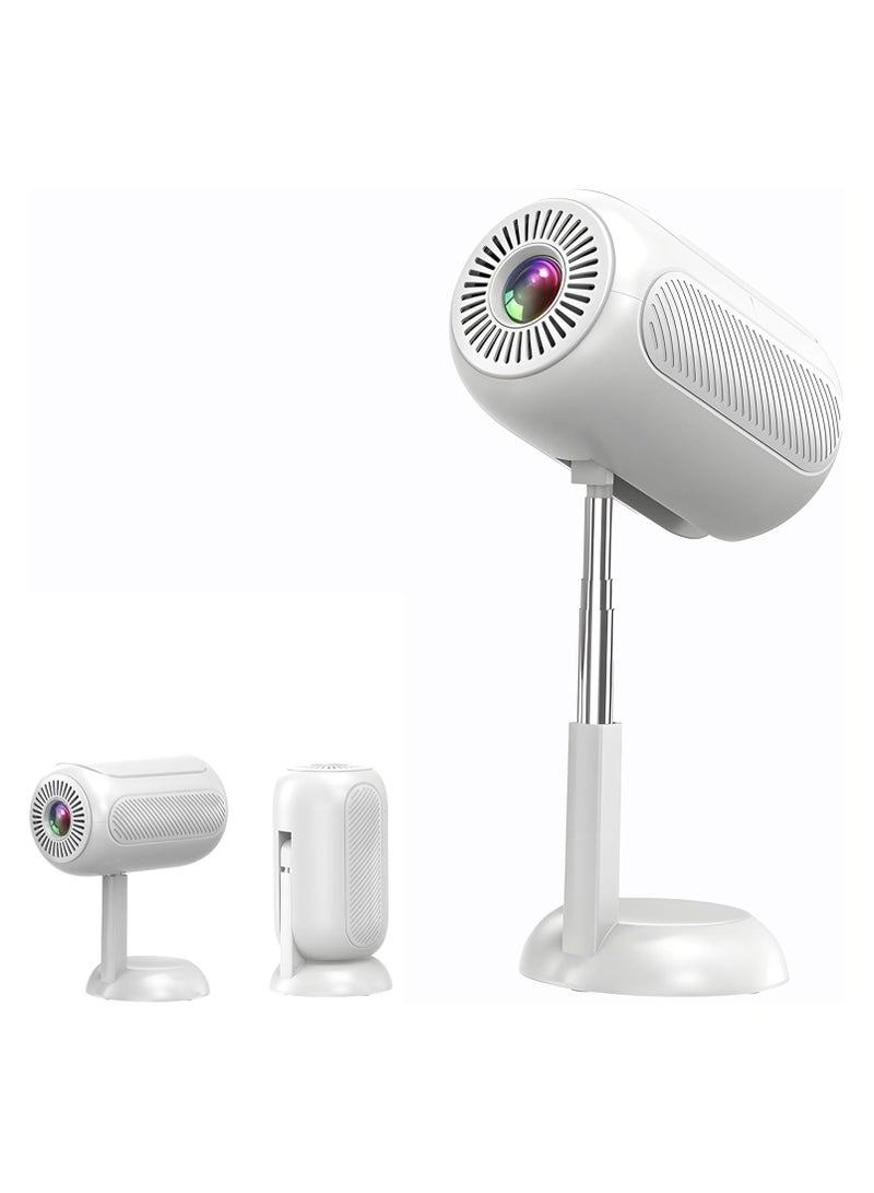 Portable Projector with Support Integrated Adjustable Stand Height Adjustment Foldable, for Home Theater Support HDMI, USB, PC, TV Box  - Image 1