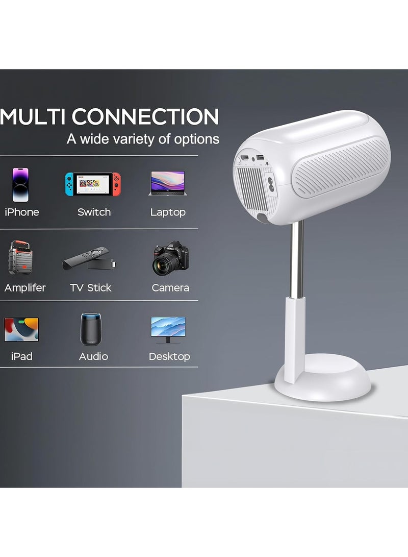 Portable Projector with Support Integrated Adjustable Stand Height Adjustment Foldable, for Home Theater Support HDMI, USB, PC, TV Box  - Image 2