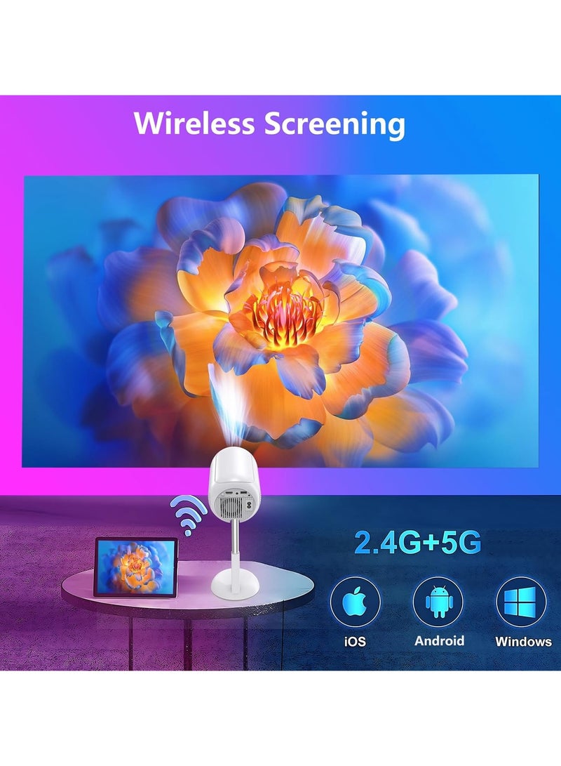 Portable Projector with Support Integrated Adjustable Stand Height Adjustment Foldable, for Home Theater Support HDMI, USB, PC, TV Box  - Image 3