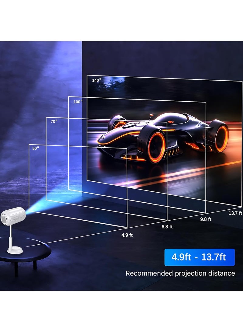Portable Projector with Support Integrated Adjustable Stand Height Adjustment Foldable, for Home Theater Support HDMI, USB, PC, TV Box  - Image 4