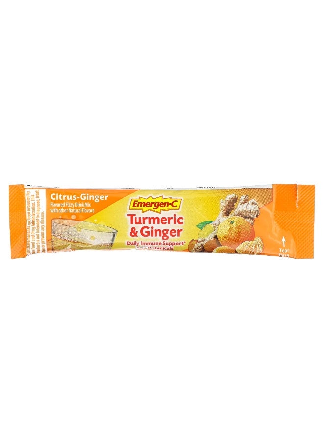 Emergen-C Emergen-C, Turmeric & Ginger, Citrus-Ginger, 18 Packets, 0.32 oz (9 g) Each - Image 3