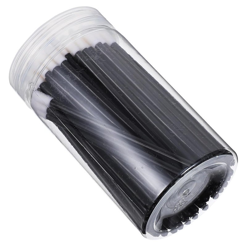 Healeved 100pcs Disposable Lipstick Brush Makeup Applicators Black Plastic Lip Gloss Wands Beauty Tools for Professional Makeup Artists and Personal Use - Image 1