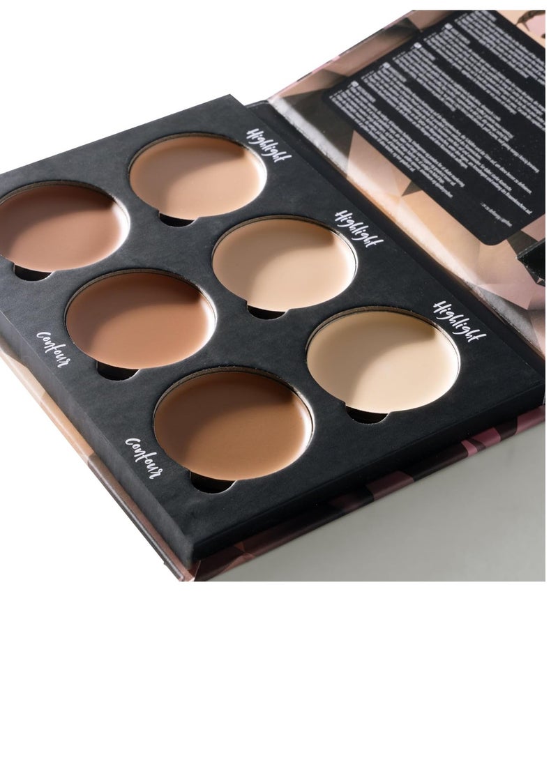 W7 W7 Lift & Sculpt Cream Contour Kit - Concealing, Highlighting & Contouring Makeup Palette - Step-by-Step Instructions Included  - Image 3