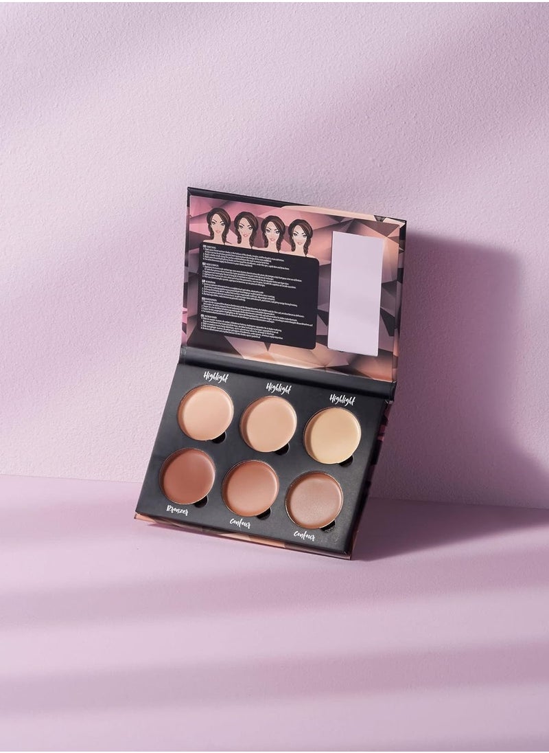 W7 W7 Lift & Sculpt Cream Contour Kit - Concealing, Highlighting & Contouring Makeup Palette - Step-by-Step Instructions Included  - Image 5