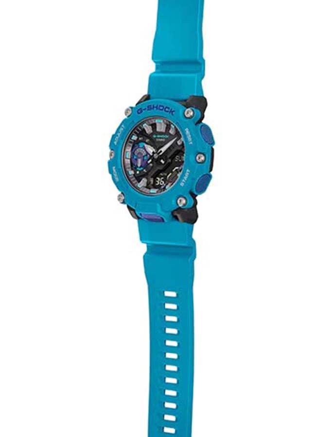 CASIO Unisex Analog Plus Digital Round Watch GA-2200-2ADR - 50 mm - Blue - Image 2