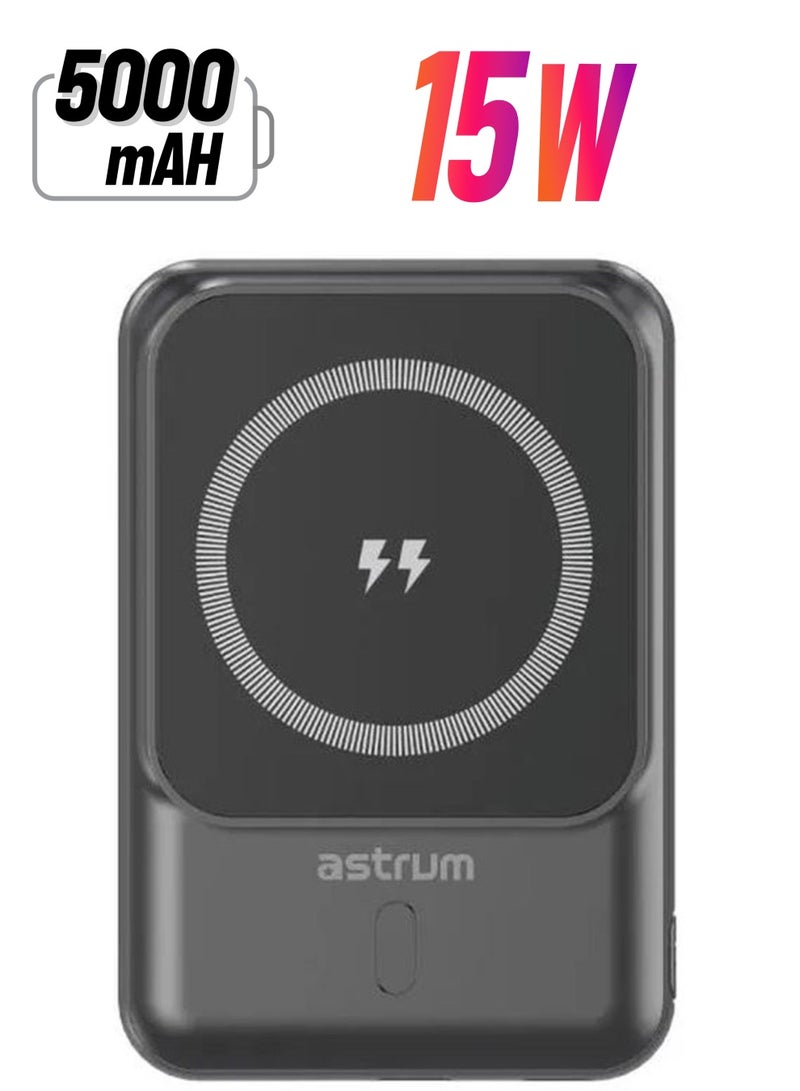 Astrum PB050 5000mAh 15W Magnetic Wireless Power Bank - Image 1