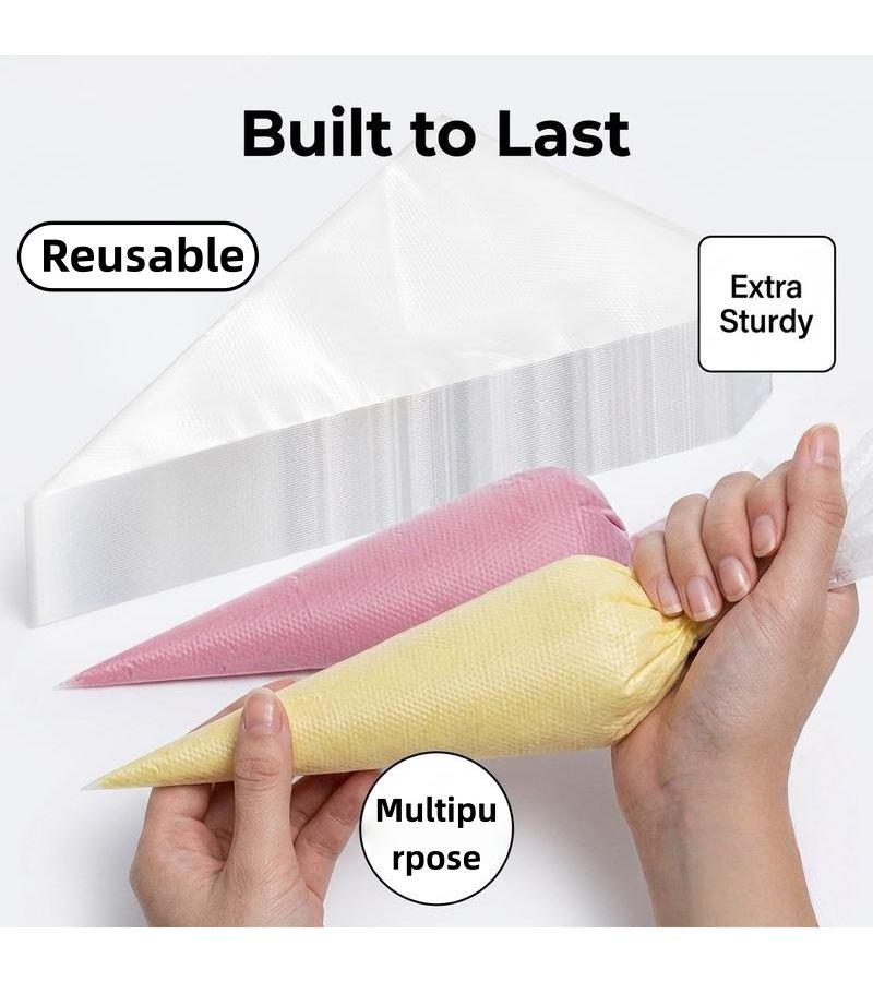 113pcs Reusable Thickened Piping Bags Dot Texture Medium - Image 5