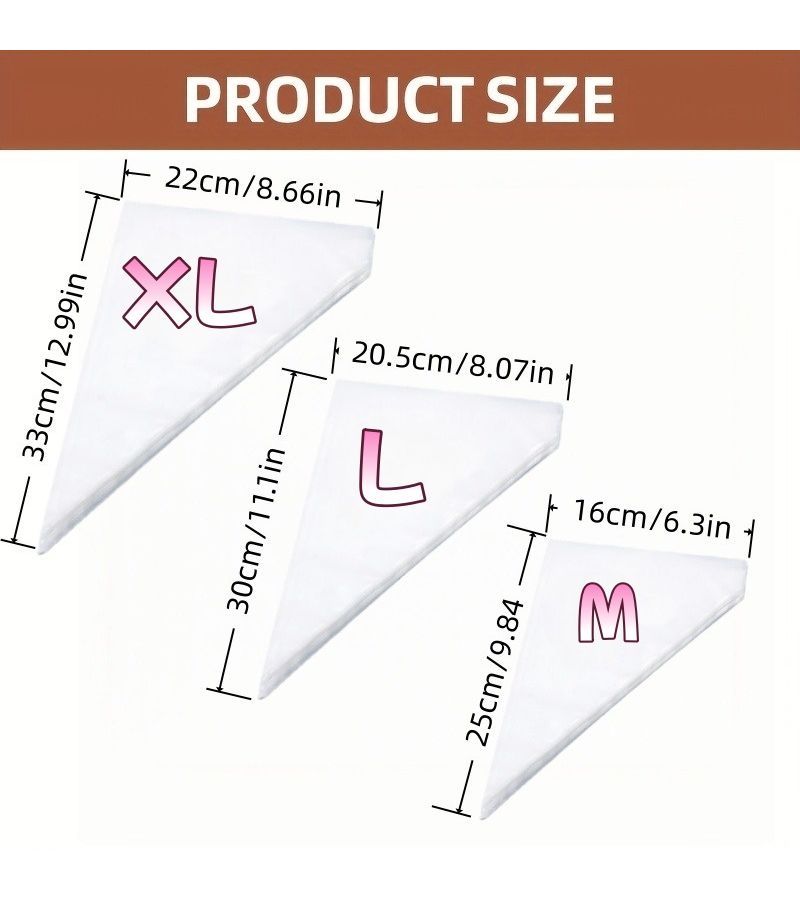 113pcs Reusable Thickened Piping Bags Dot Texture Medium - Image 3