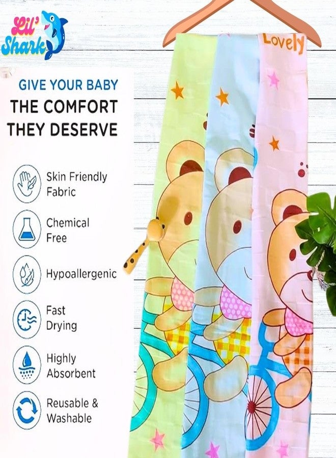Lil' Shark Premium Muslin Baby Face Towels & Washcloths: Soft | Absorbent & Reusable (Muslin 120x60cm | Pista | 1) - Image 4