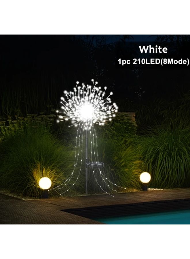 210LED White Solar Fireworks Lights Outdoor IP65 8 Modes For Garden Patio Party - Image 1