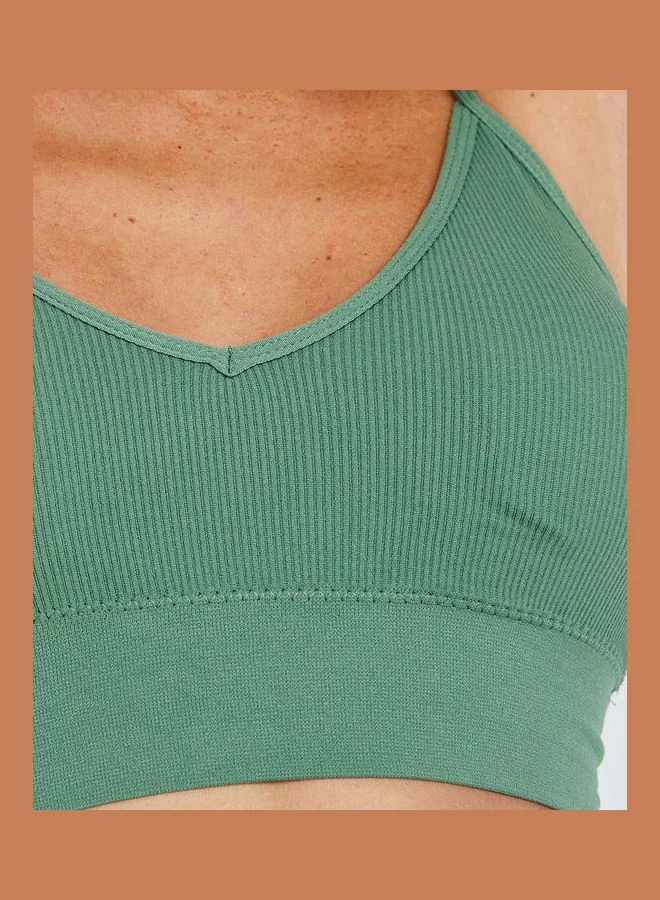 Styli Seamless Crop Top and Bikini Set