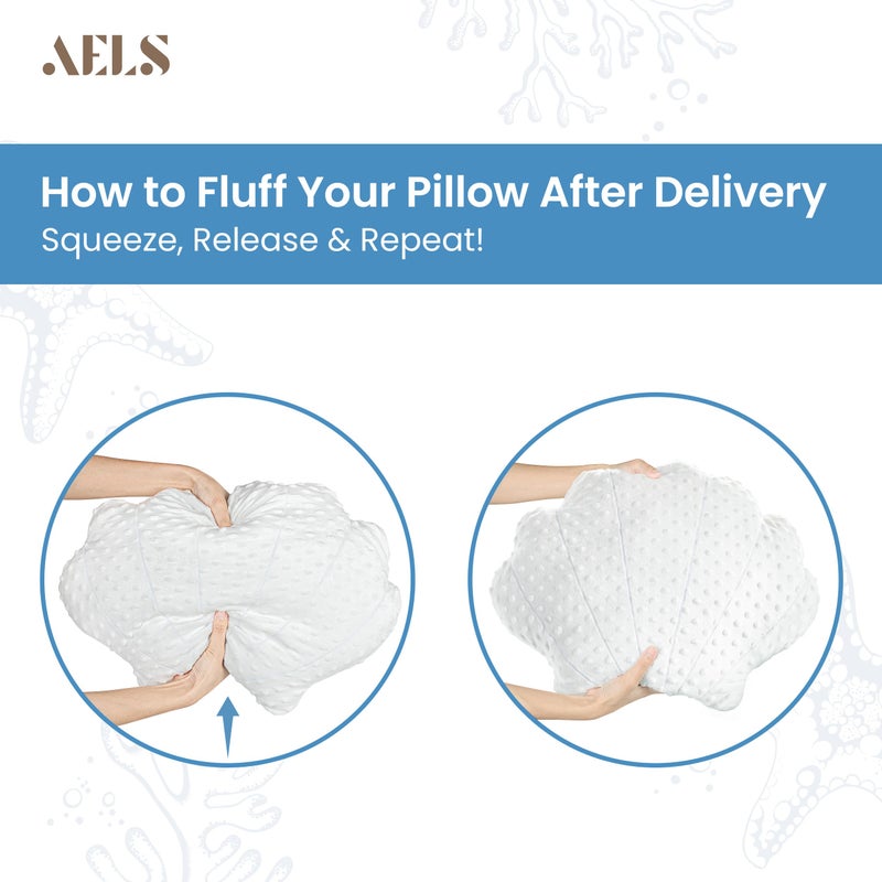 AELS Coastal Throw Pillows Set of 3, Starfish Shell Seahorse Pillows, Beach Ocean Nautical Themed Smooth Soft Minky Decorative Throw Pillows, Cute Pillow for Couch Sofa Bed Living Room Bedroom, White - Image 3
