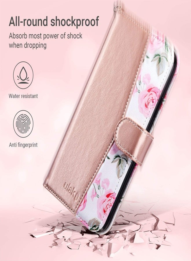 ULAK Compatible with iPhone 11 Wallet Case for Women, Premium PU Leather Folio Flip Cover with Card Holders Kickstand Shockproof Protective Cover 11 6.1 inch, Rose Gold - Image 5