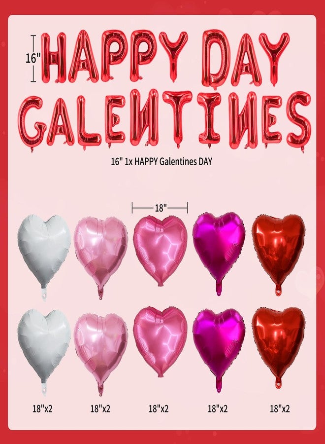 Zeptrix 28Pcs Happy Galentines Day Balloons Decorations Galentines Balloons Banner with Heart Shaped Balloon 16 inch Letters Balloon for Galentine Days Party Decorations Supplies - Image 2
