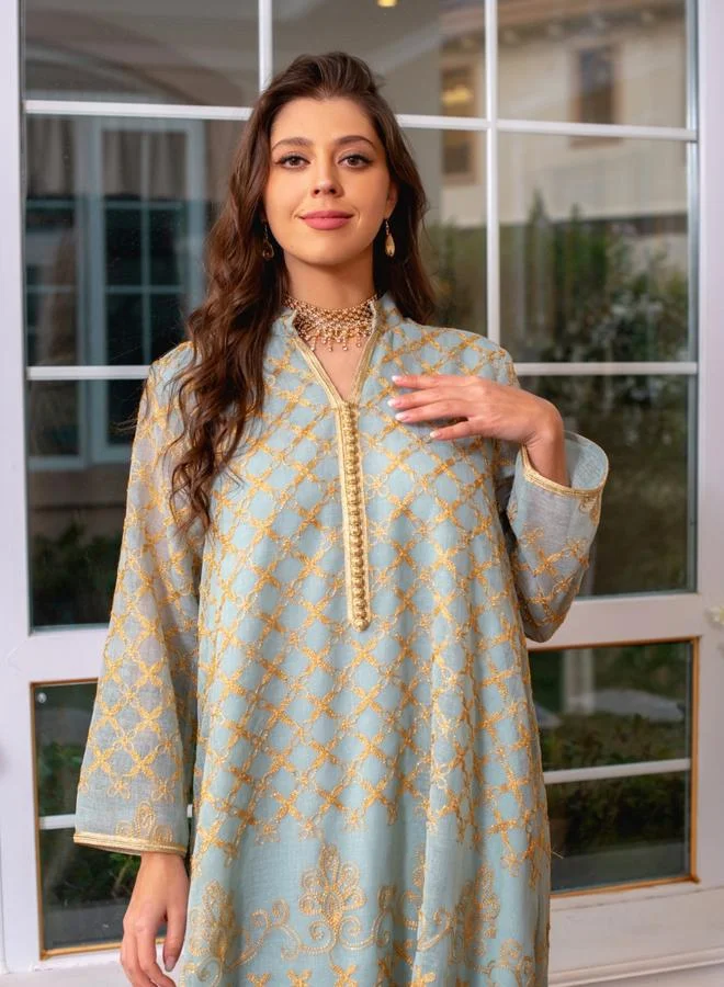 Take Two Women Embroidered A-Line Jalabiya