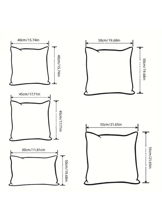 Blue Chenille Cushion Cover 19 69x19 69 Inch Soft Pillow Case For Sofa Car Office - Image 4