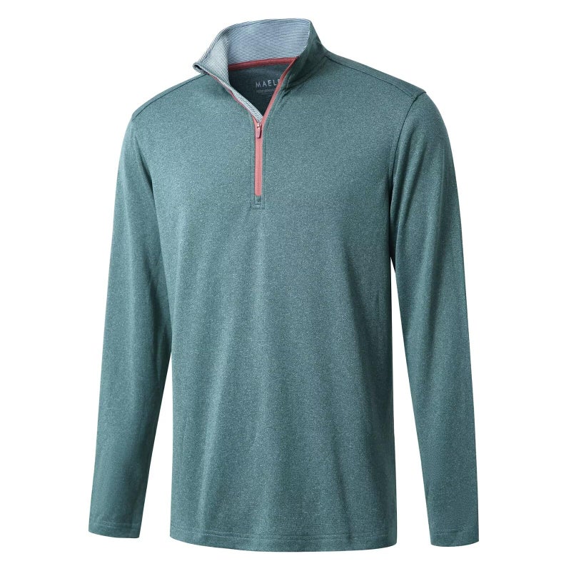 M MAELREG Mens Pullover Quarter Zip Golf Sport Casual Long Sleeve Golf Half Zip Pullover Sweatshirts for Men - Image 1