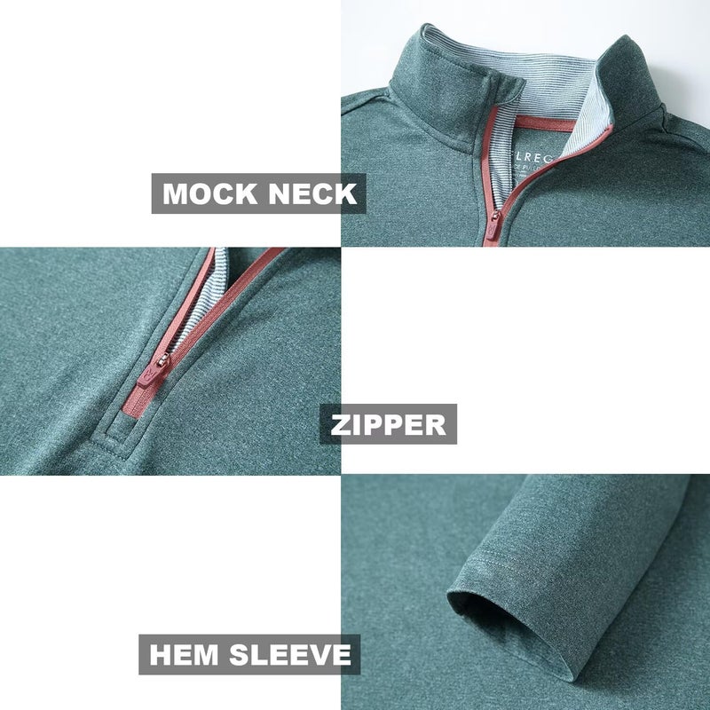 M MAELREG Mens Pullover Quarter Zip Golf Sport Casual Long Sleeve Golf Half Zip Pullover Sweatshirts for Men - Image 5