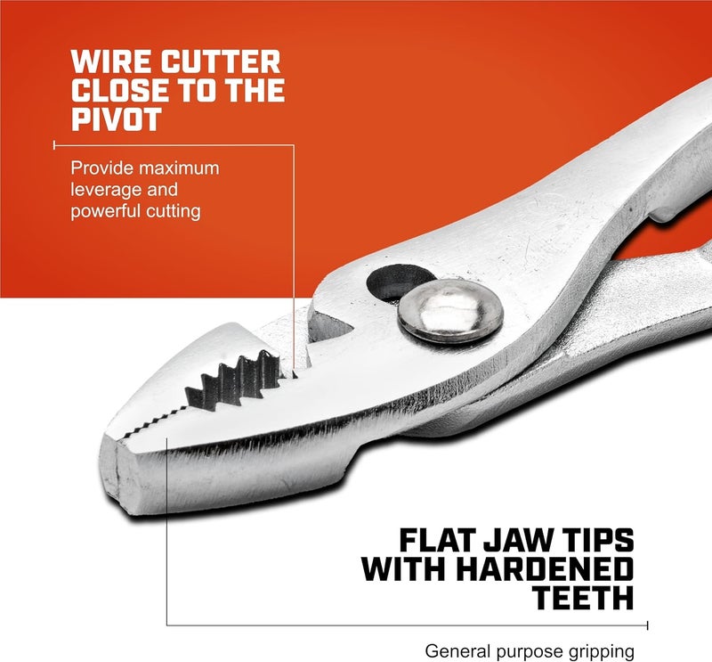 Crescent 6 1/2" Cee Tee Co. Curved Jaw Slip Joint Pliers - H26N-05 - Image 3