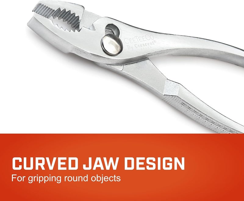 Crescent 6 1/2" Cee Tee Co. Curved Jaw Slip Joint Pliers - H26N-05 - Image 2