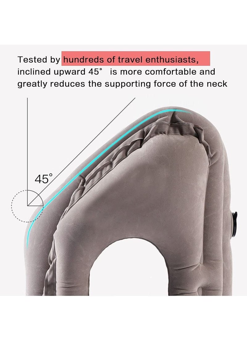 Swift - Inflatable Travel Pillow, Airplane Neck Pillow for Sleeping to Comfortably Support Head, Neck and Chin for Airplanes, Trains, Cars, Office Napping - Image 1