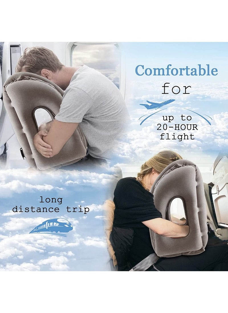 Swift - Inflatable Travel Pillow, Airplane Neck Pillow for Sleeping to Comfortably Support Head, Neck and Chin for Airplanes, Trains, Cars, Office Napping - Image 1
