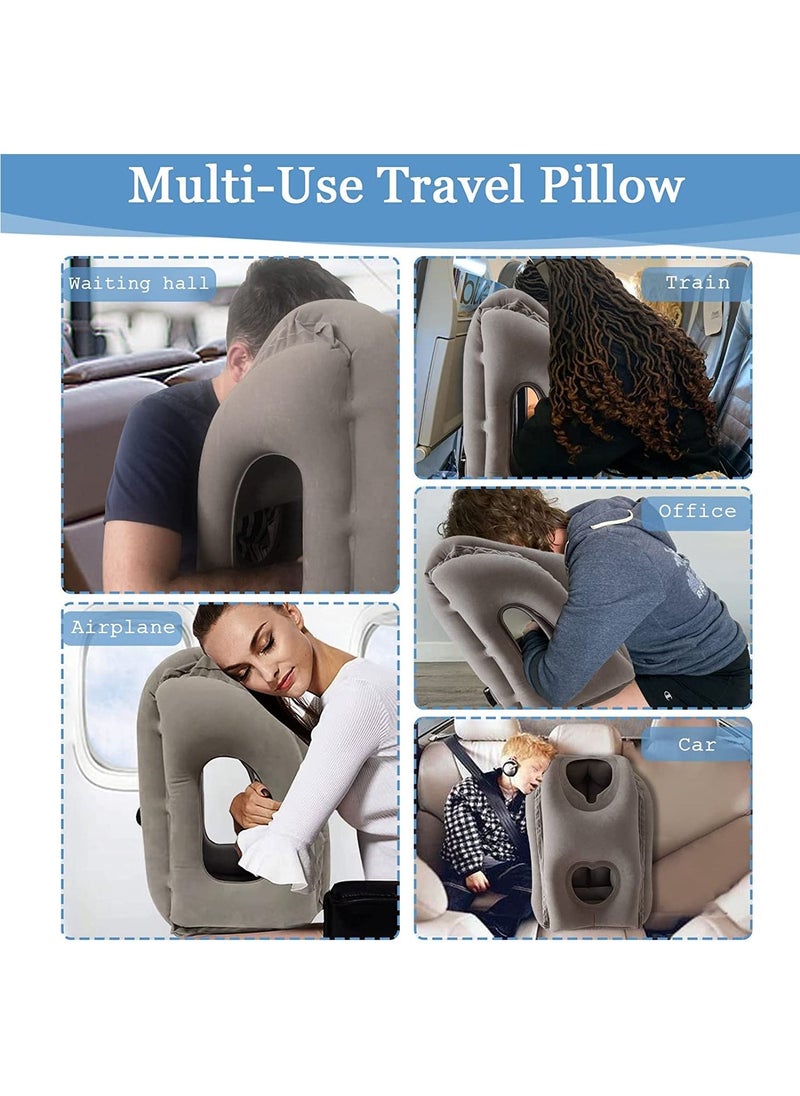 Swift - Inflatable Travel Pillow, Airplane Neck Pillow for Sleeping to Comfortably Support Head, Neck and Chin for Airplanes, Trains, Cars, Office Napping - Image 1