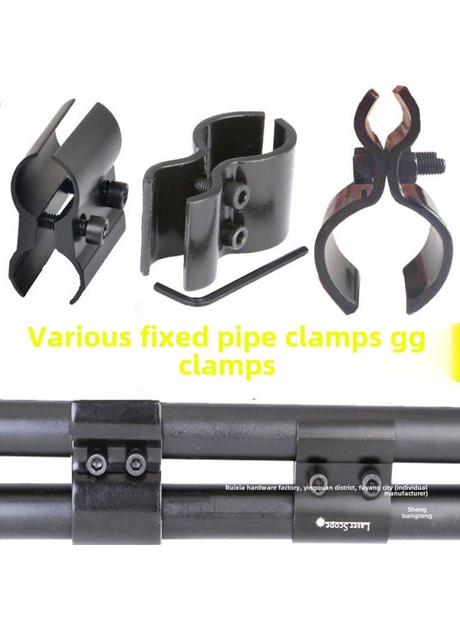 Generic - Clip Clamp Clamp Rong Double Tube Aiming At Sheng Bang Fixed Infrared Round Tube Eight Clamp Clamp Clamp Two Pieces Sheng Bang Rong-Specification Model:No. 1 Small Q Clip - Image 1