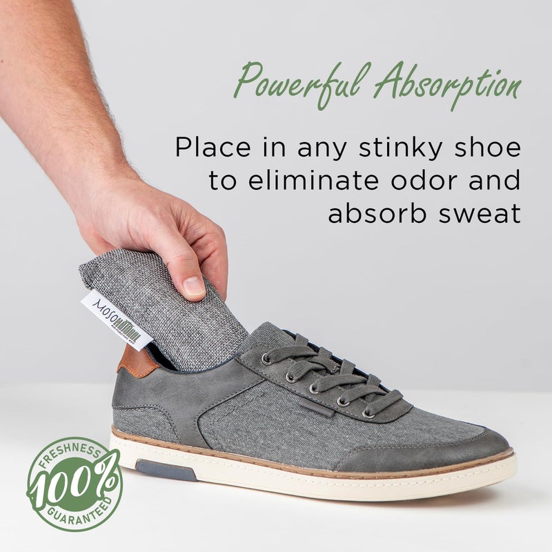MOSO NATURAL Odor Absorbers Eliminator For Shoes Gym BagsSports Gear Premium Moso Bamboo Charcoal Air Purifying Bag And Deodorizer 75Gm2 Two Bags Per Package Lasts up to 2 years Long Lasting - Image 2