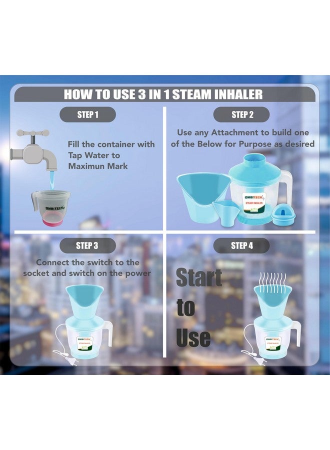 AmbiTech 3 in 1 Steamer with 1 Year Replacement Warranty Steam Inhaler Facial Vaporizer for Cold & Cough - Image 5