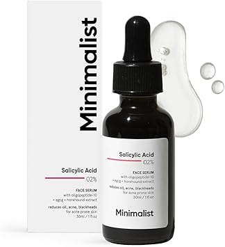 Minimalist 2 Salicylic Acid Serum For Acne Blackheads Open Pores Reduces Excess Oil Bumpy Texture BHA Based Exfoliant for Acne Prone or Oily Skin Transparent 30 ml Pack of 1 - Image 1