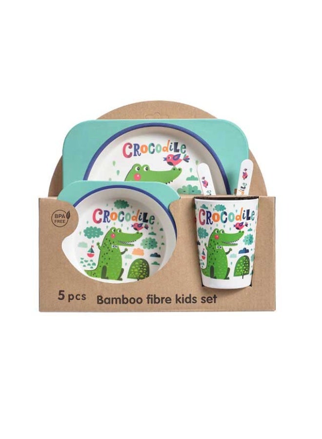 Bamboo Meal Set, Crocodile-25x25x8cm, China