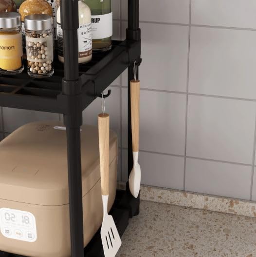 FEELING MALL 2 Tier Countertop Decorative Vanity Tray Cosmetic Makeup Storage/Kitchen Spice Organizer Standing Shelf Rack | Two-Tier Kitchen Storage Shelf for Organized Pantry and Countertops - Image 3