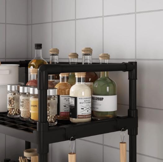 FEELING MALL 2 Tier Countertop Decorative Vanity Tray Cosmetic Makeup Storage/Kitchen Spice Organizer Standing Shelf Rack | Two-Tier Kitchen Storage Shelf for Organized Pantry and Countertops - Image 4
