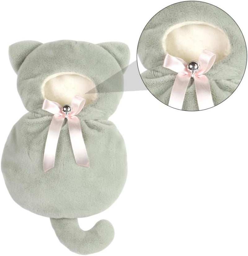 DOITOOL Hamster Hanging Hammock Bed with Plush Warm, Green Small Pet Nest Bed for Winter Cage Use - Image 3