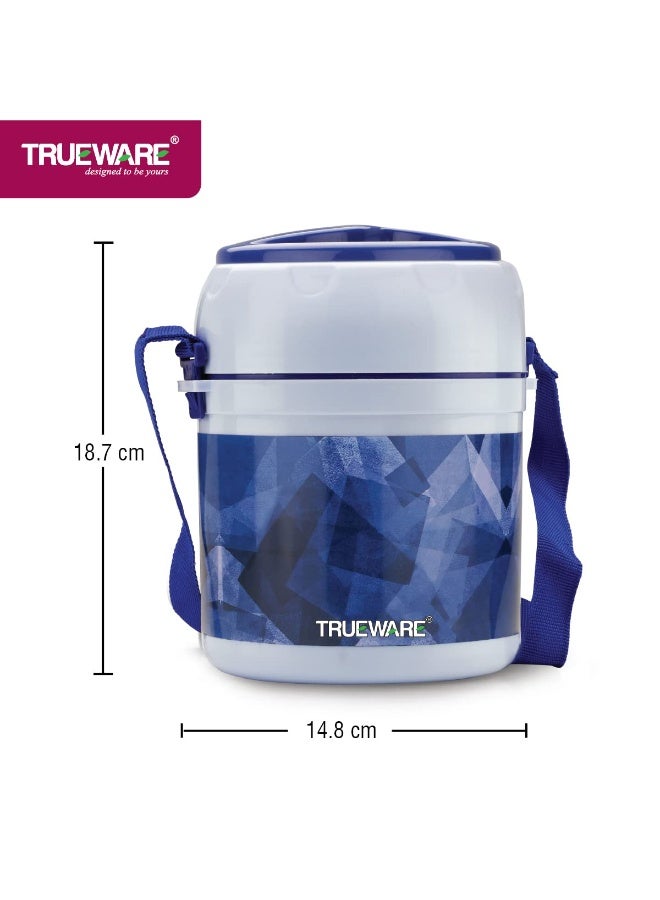 Trueware Foody Plus 2 Thermoware Lunch Box with 3 Microwave conainter (2 x 300 ML & 1 x 200 ML) - Image 4