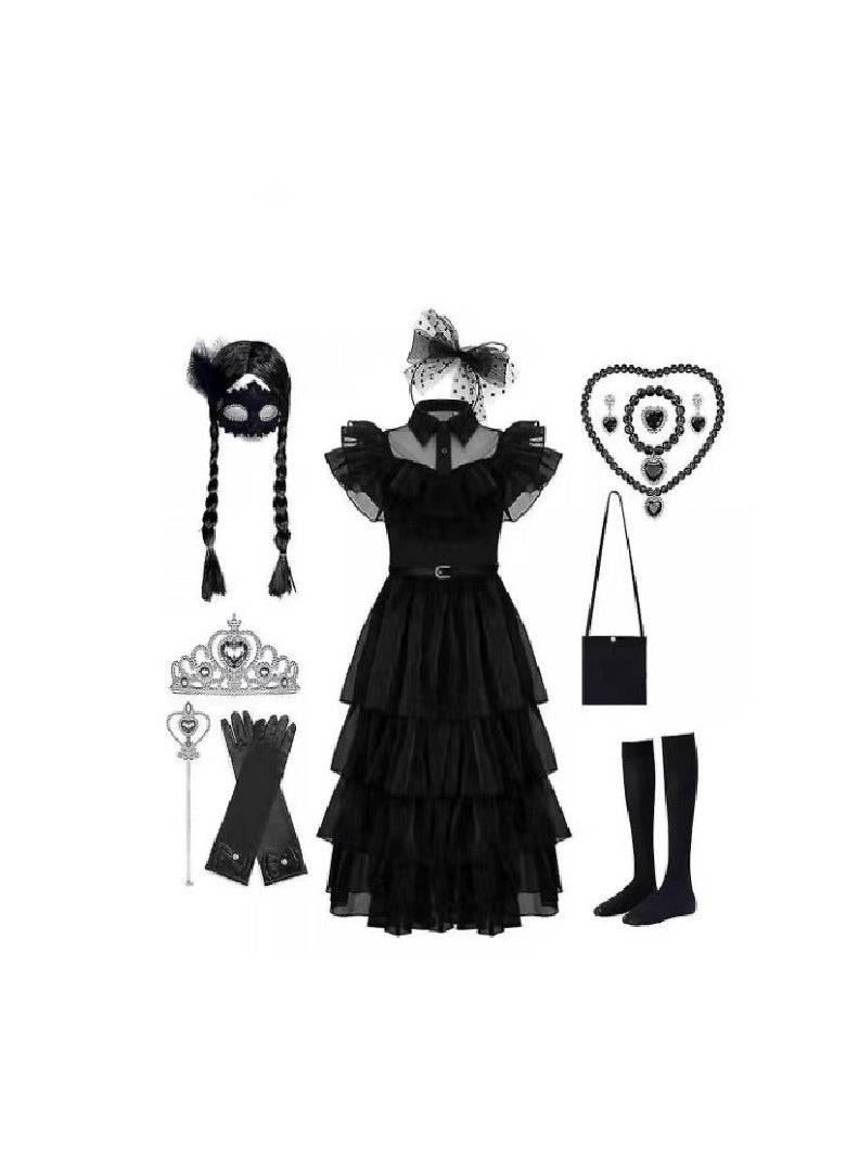 Bluejw Adams Costume Dress Outfits With Accessories Dress Up Set Family Birthday Cosplay Party - Image 1