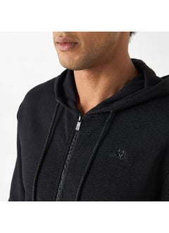 Kappa Kappa Logo Embroidered Zip Through Hoodie with Pockets  - Image 3