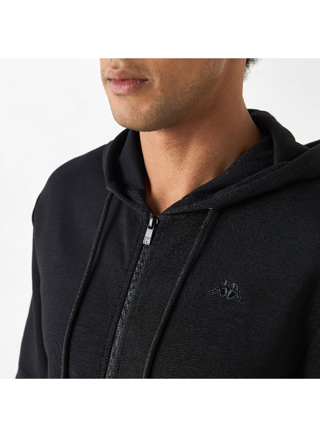 Kappa Kappa Logo Embroidered Zip Through Hoodie with Pockets  - Image 3