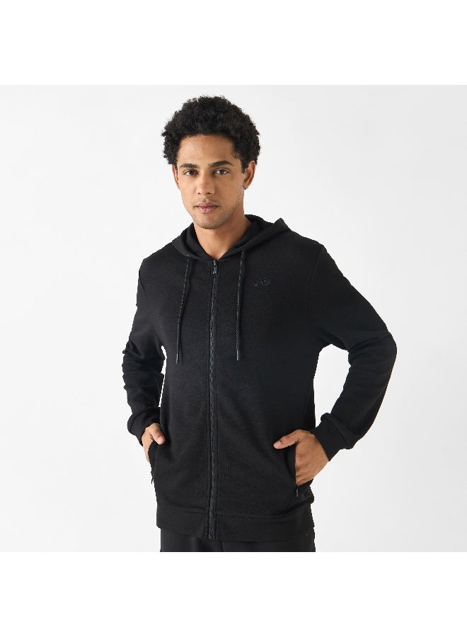 Kappa Kappa Logo Embroidered Zip Through Hoodie with Pockets  - Image 4