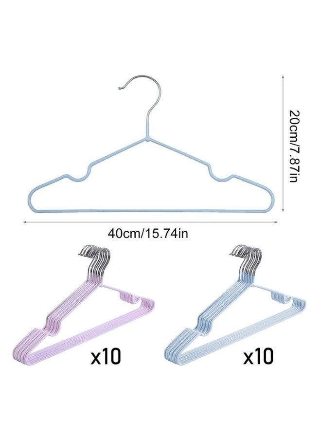 FALMER - 20 pieces of stainless steel hangers, made of stainless steel, size 40*25 cm - Image 1