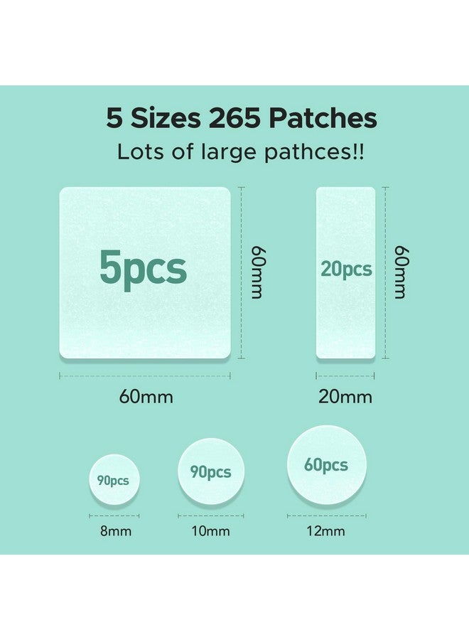 تي كيه تي كيه رقعة حب الشباب الكبيرة من TKTK، رقعة حب الشباب الكبيرة مقاس 60 مم، ضمادات هيدروكولويد كبيرة للجسم والوجه والجبهة والذقن والرقبة، رقعة هيدروكولويد (مربعة، شريطية، نقطية، 5 مقاسات، 265 قطعة) - Image 2