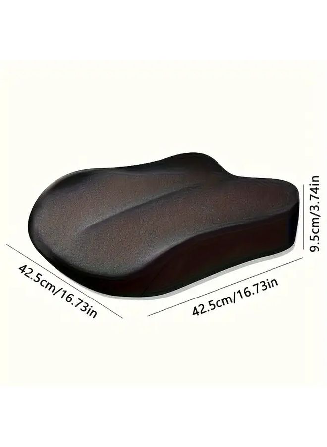 Black Ergonomic Memory Foam Car Seat Cushion Breathable Comfort Booster - Image 2
