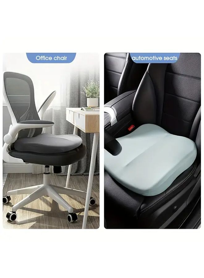 Black Ergonomic Memory Foam Car Seat Cushion Breathable Comfort Booster - Image 1