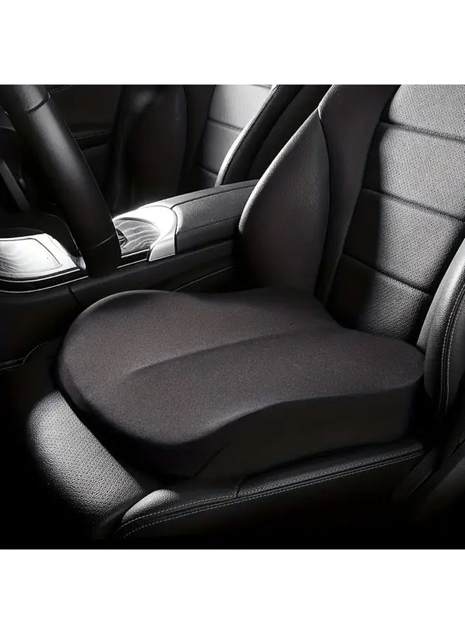 Black Ergonomic Memory Foam Car Seat Cushion Breathable Comfort Booster - Image 3
